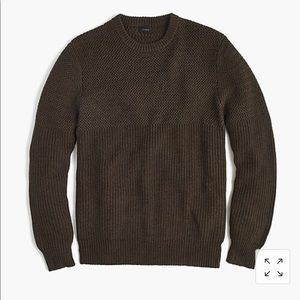 JCrew Half-ribbed cotton crewneck sweater